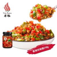 辣椒醬四川風味醬燒椒虎皮剁椒醬調味醬香辣蒜蓉瓶下飯外賣料批發(fā)  2瓶起批