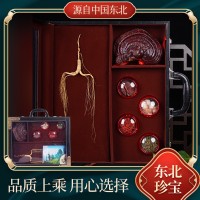 東北特產人參禮盒產地批發(fā)靈芝六寶禮盒西洋參片鹿茸片量大價優(yōu)