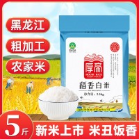 東北大米5斤包郵一袋代發(fā)批發(fā)黑龍江長(zhǎng)粒香色選米厚帝稻香白米