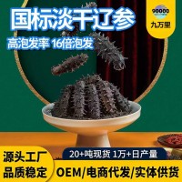 國(guó)標(biāo)高泡發(fā)純野生淡干海參工廠遼參刺參大連海參批發(fā)淡干海參干貨