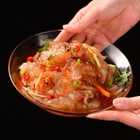 涼拌海蜇頭220g 無沙鹽漬海蜇皮海蜇絲下酒菜帶調(diào)料 即食海蜇頭