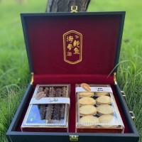 年貨海鮮禮盒大連特產(chǎn)速食海參鮑魚雙拼干貨送長輩即食昱姝海參