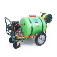 推車式帶桶打藥機(jī)160升300升 園林養(yǎng)殖高壓農(nóng)用汽油噴霧機(jī)組